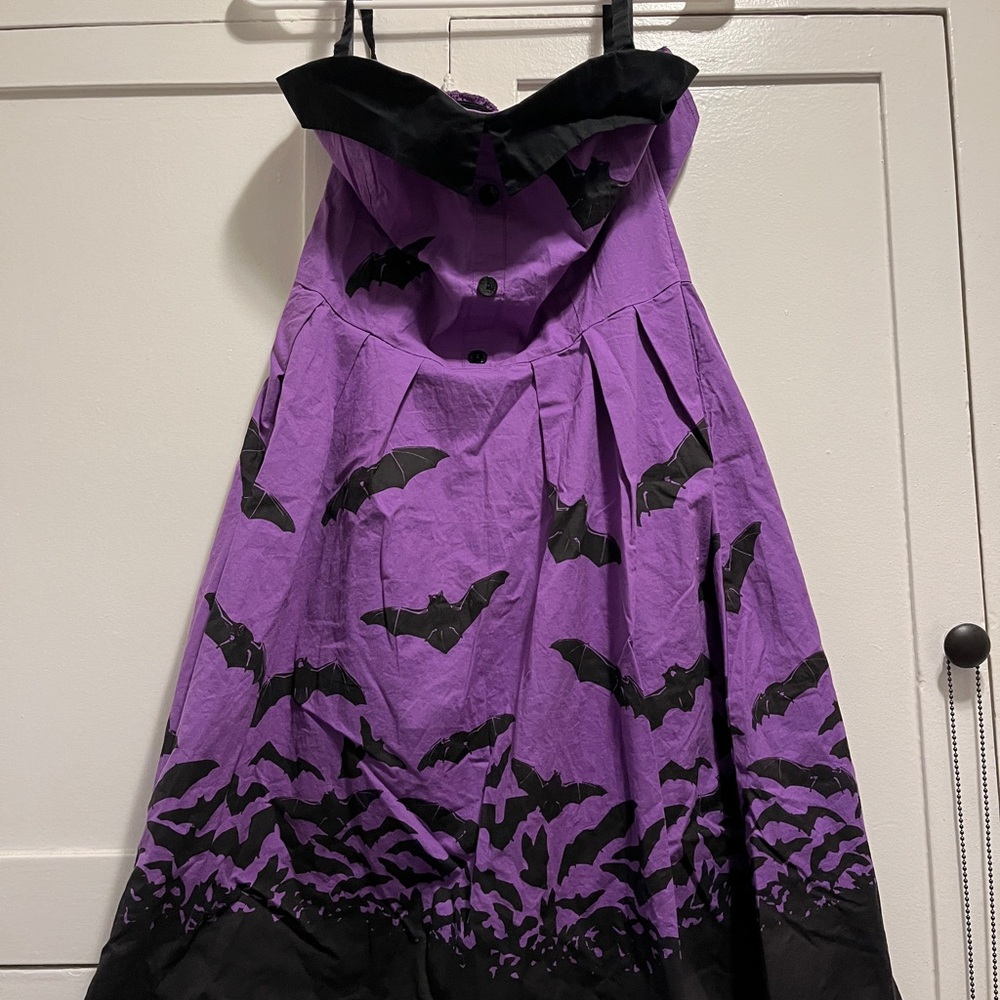 Sourpuss Halloween Gothabilly PinUp Bat Dress Halter XXL